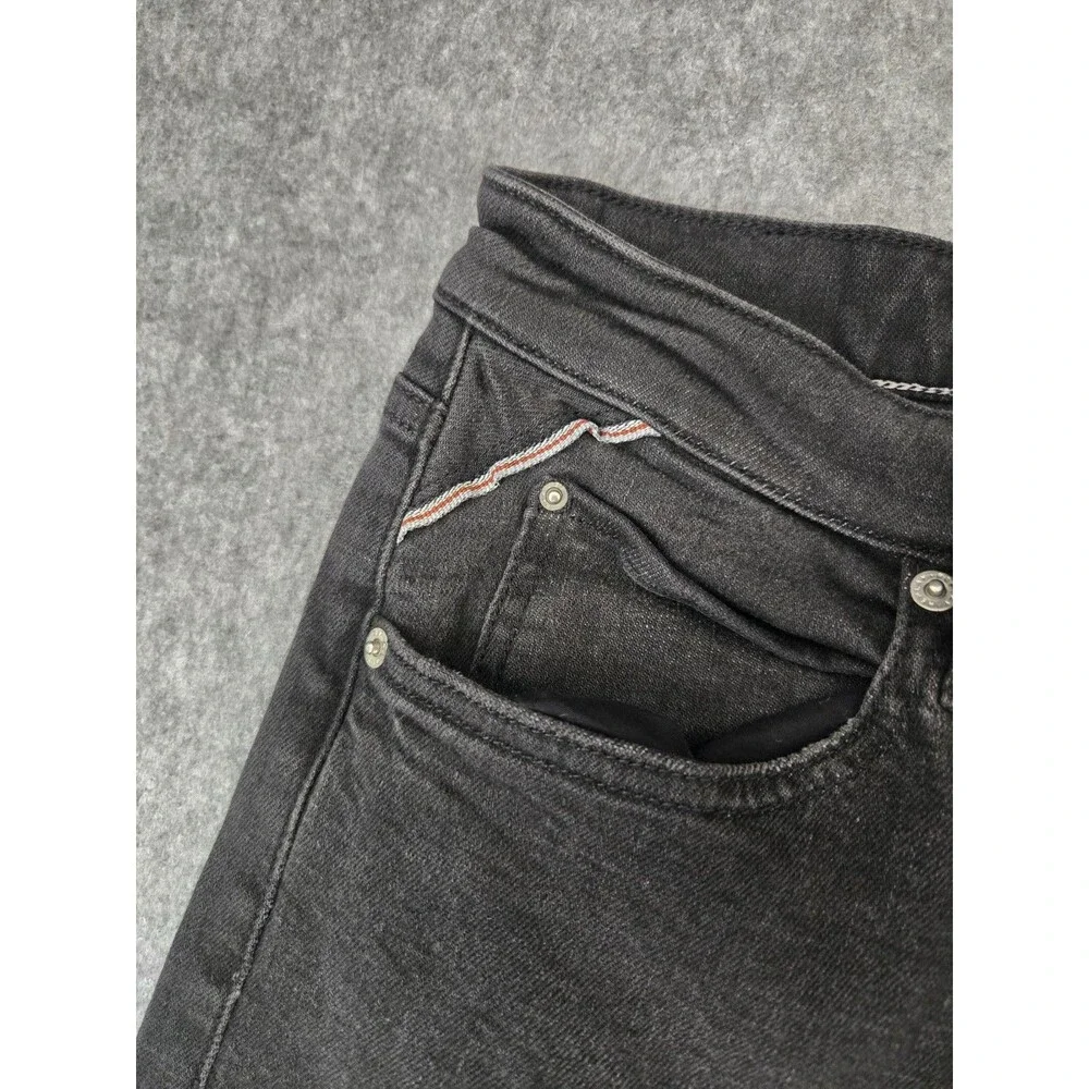 REPLAY Men's Stretch Selvedge Jeans Sz 32 x 29 Black Denim Japan